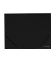  Mapă din plastic cu benzi elastice A4,neagră, NOKI